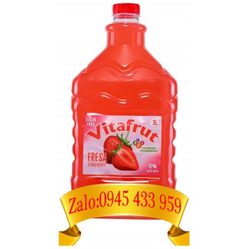 Nước trái cây Vitafrut Strawberry sugar free 3L
