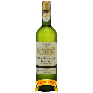 Rượu vang trắng chateau Les Vernes Bordeaux