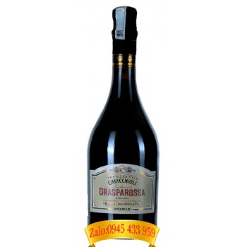 Rượu vang nổ Lambrusco Grasparossa Cavicchioli Castelvetro DOC