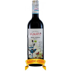 Rượu vang Purato Nero D’avola Siclia Organic DOC