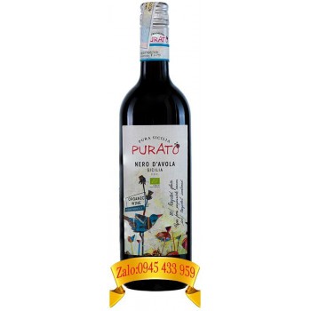 Rượu vang Purato Nero D’avola Siclia Organic DOC