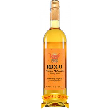 Rượu vang ngọt Ricco Mango Moscato Semi Sweet