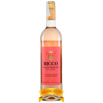 Rượu vang ngọt Ricco Peach Moscato Semi Sweet