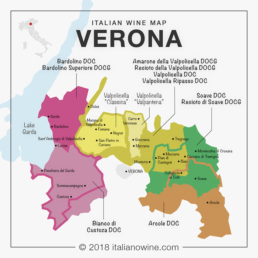 Bản đồ vùng vang Verona